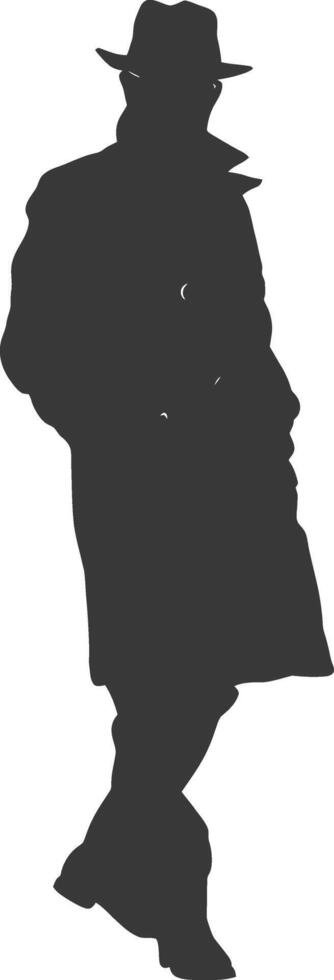 Silhouette incognito full body black color only vector