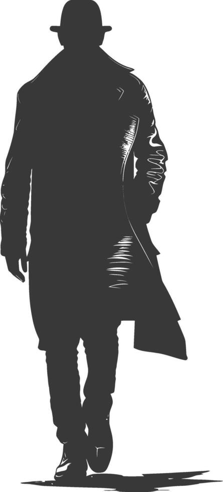 Silhouette incognito full body black color only vector