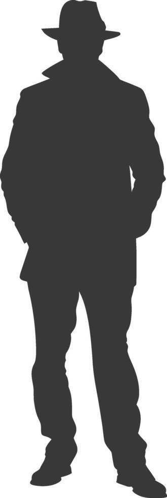 Silhouette incognito full body black color only vector