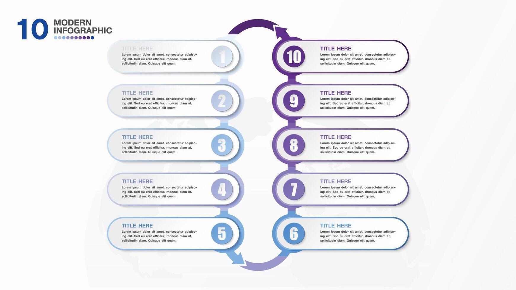 azul tono circulo infografía con 10 pasos, proceso o opciones vector