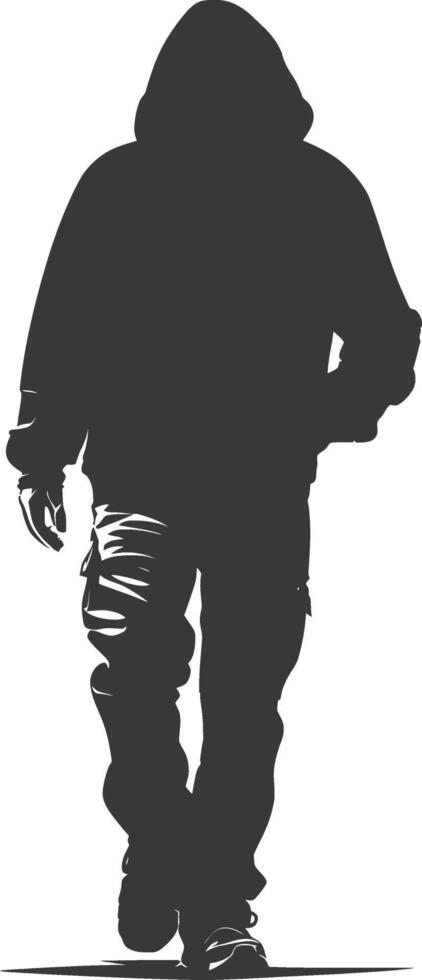 Silhouette incognito full body black color only vector