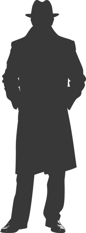 Silhouette incognito full body black color only vector