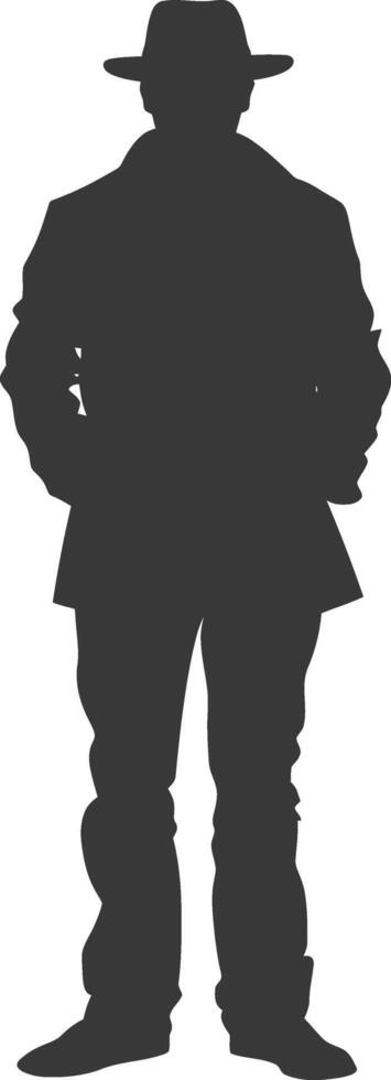 Silhouette incognito full body black color only vector