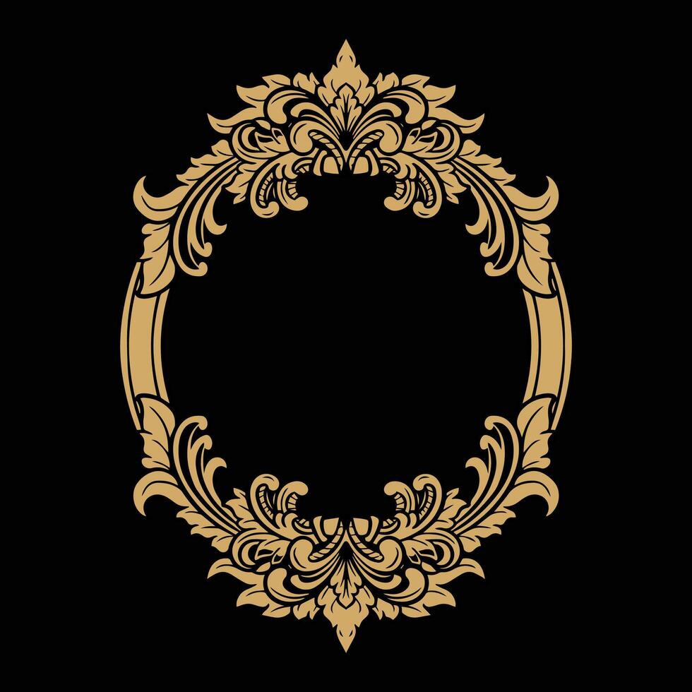 Ornament frame Floral Wedding Decoration vector