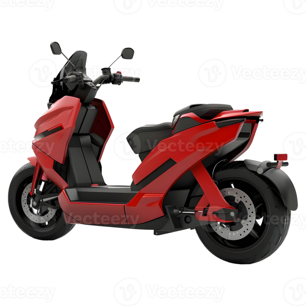 3D Rendering of a Electric Scooter on Transparent Background png