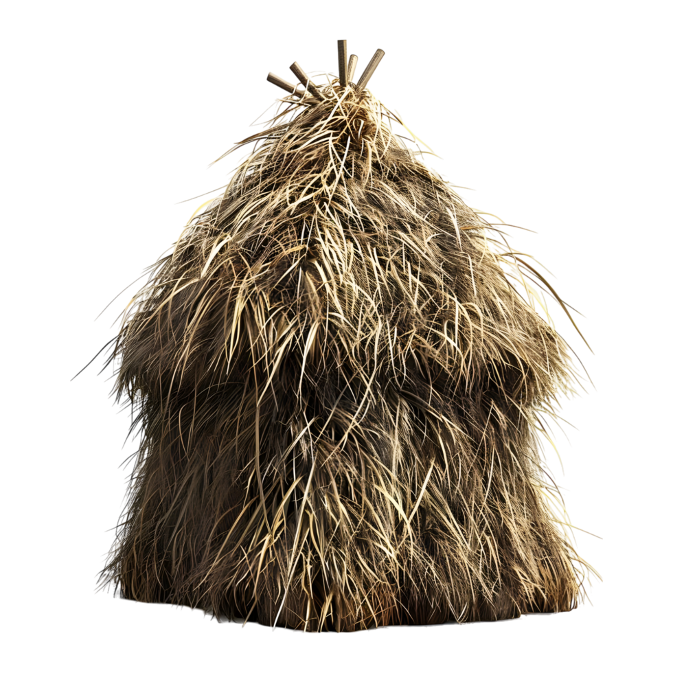 3D Rendering of a Hay Stack on Transparent Background png