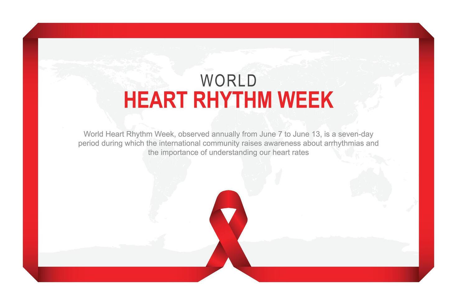 World Heart Rhythm Week background. vector