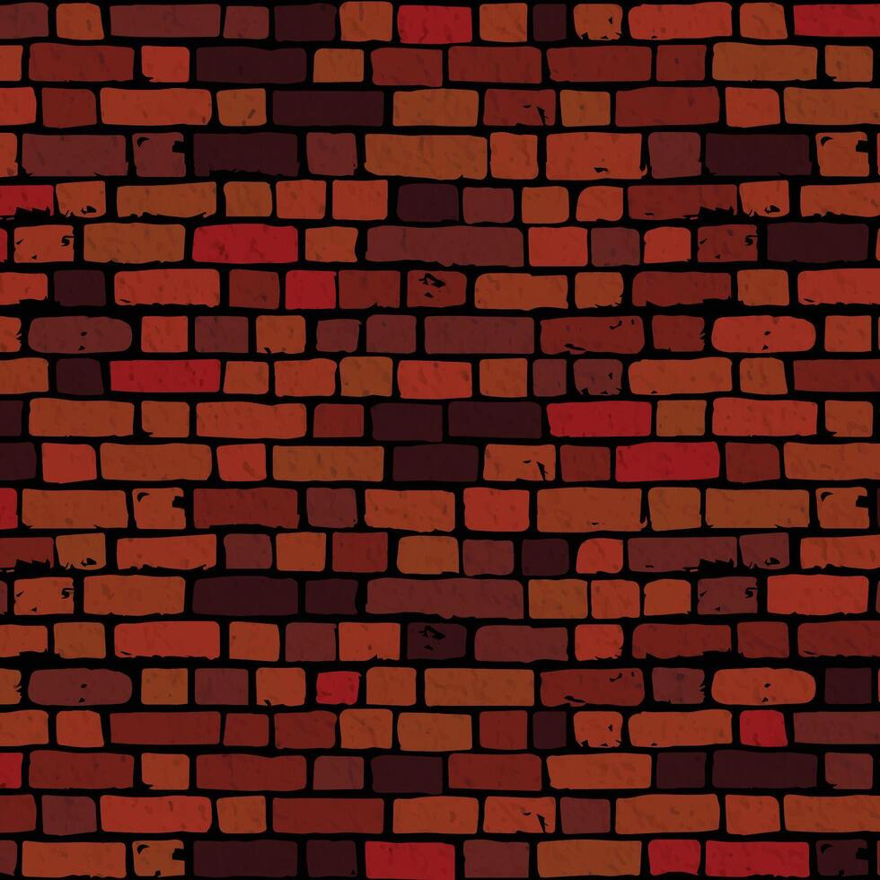 Brick wall background. Red wall background. vector