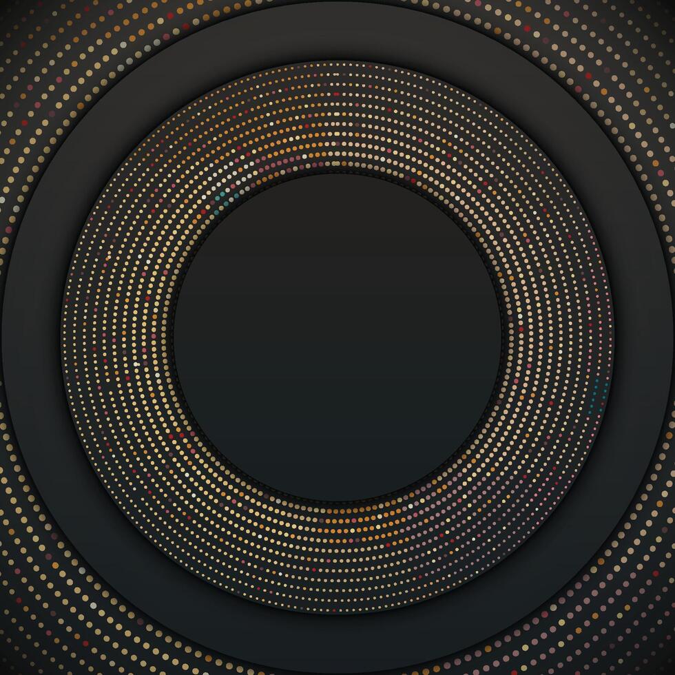 Circle overlapping with halftone style. vector