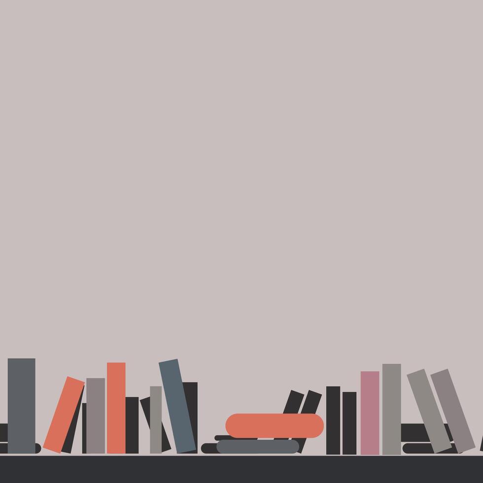 Minimalist simple books background. vector