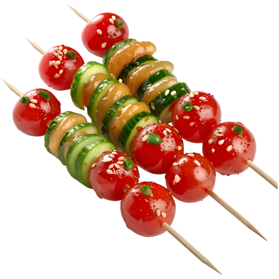 3D Rendering of a Chicken Tikka Stick BBQ on Transparent Background png