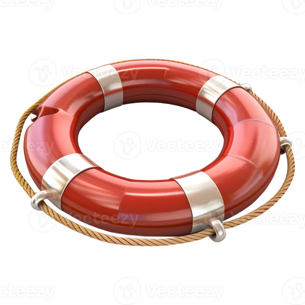 3D Rendering of a Lifebuoy on Transparent Background png