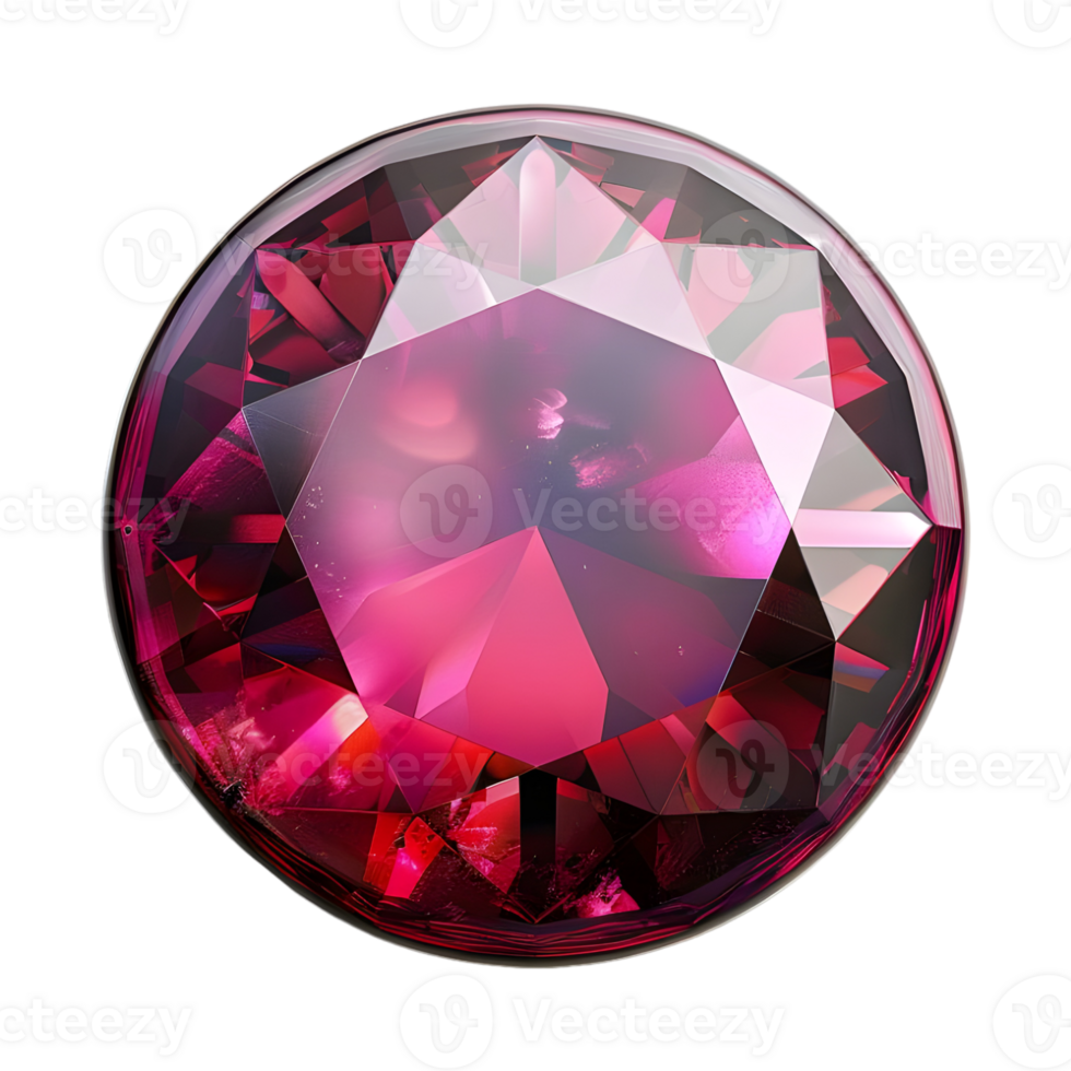 3D Rendering of a Gemstone Button Luxury on Transparent Background png