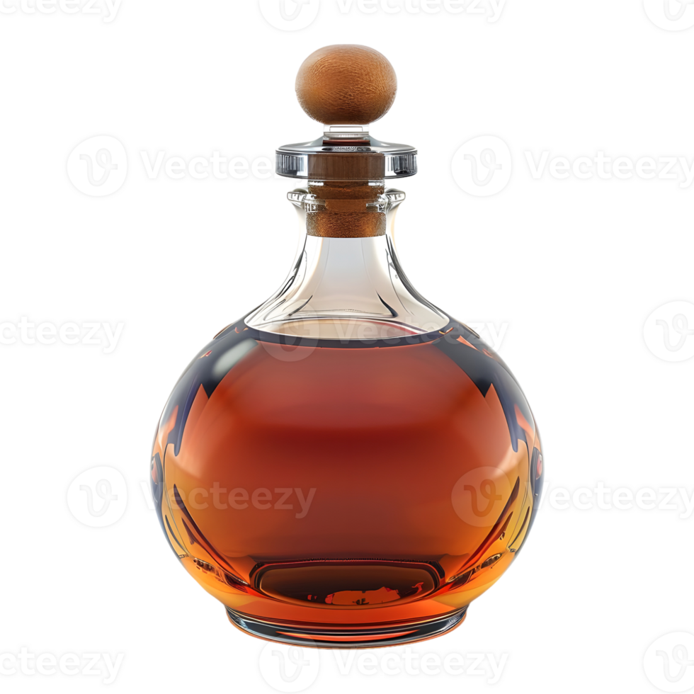 3D Rendering of a Magic Potion Bottle on Transparent Background png