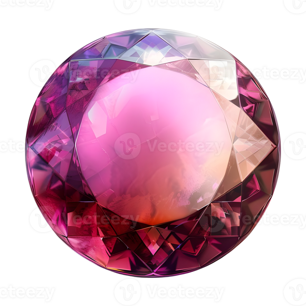 3D Rendering of a Gemstone Button Luxury on Transparent Background png