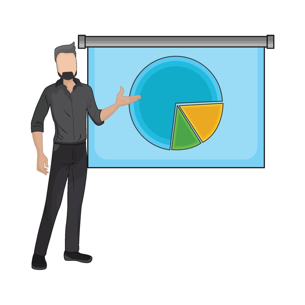 illustration of businessman presentation vector