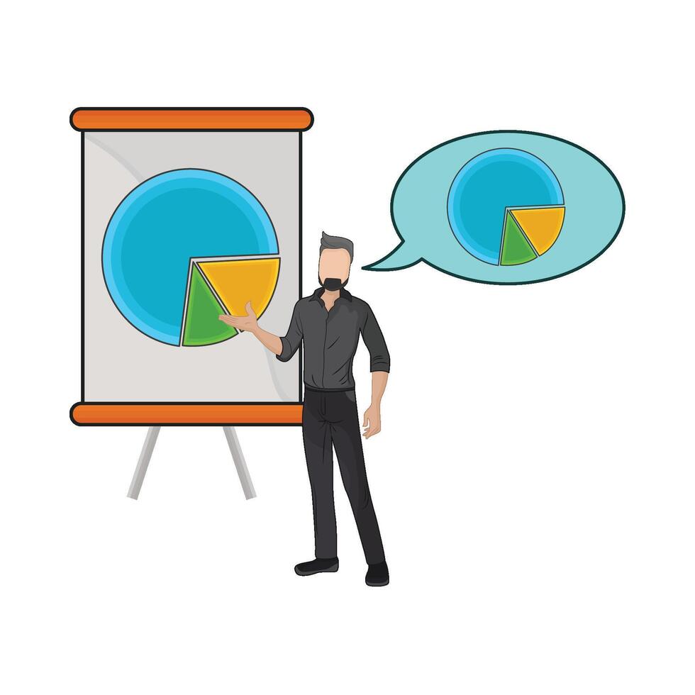 illustration of businessman presentation vector