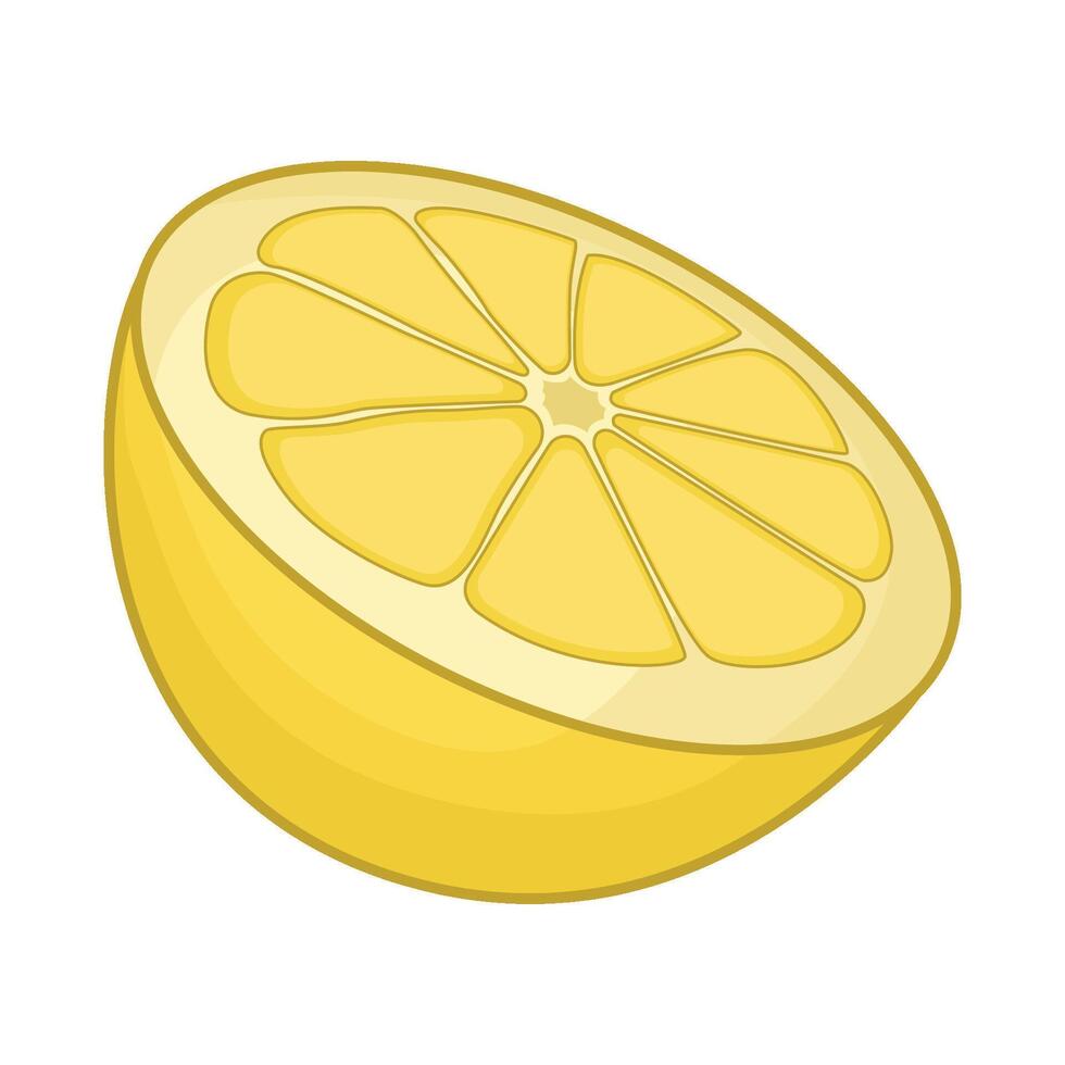 illustration of lemon slice vector