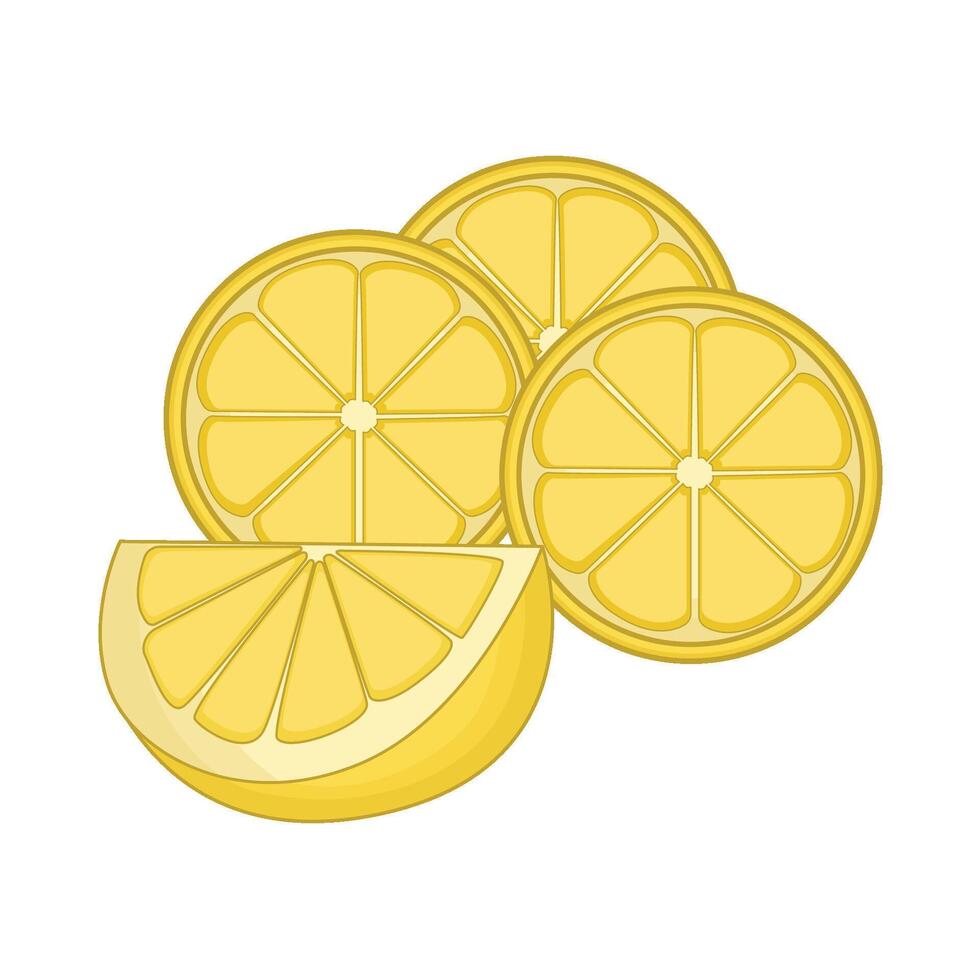 illustration of lemon slice vector