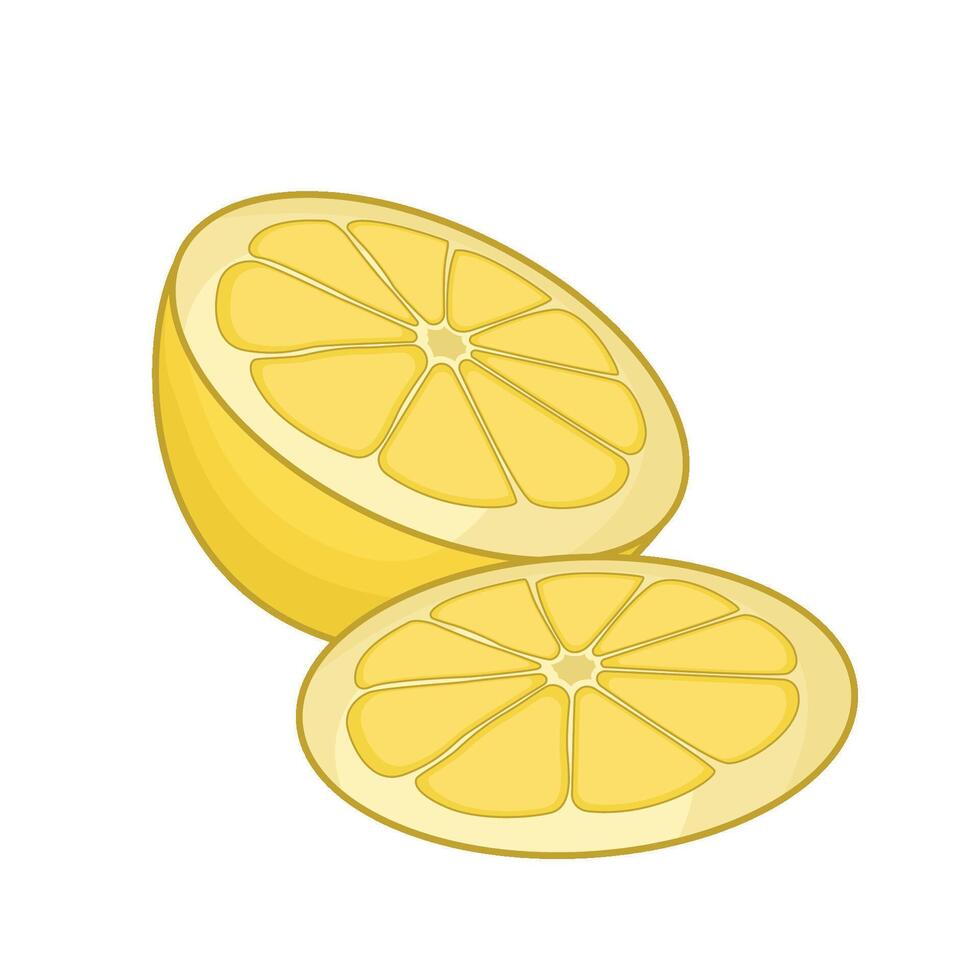 illustration of lemon slice vector