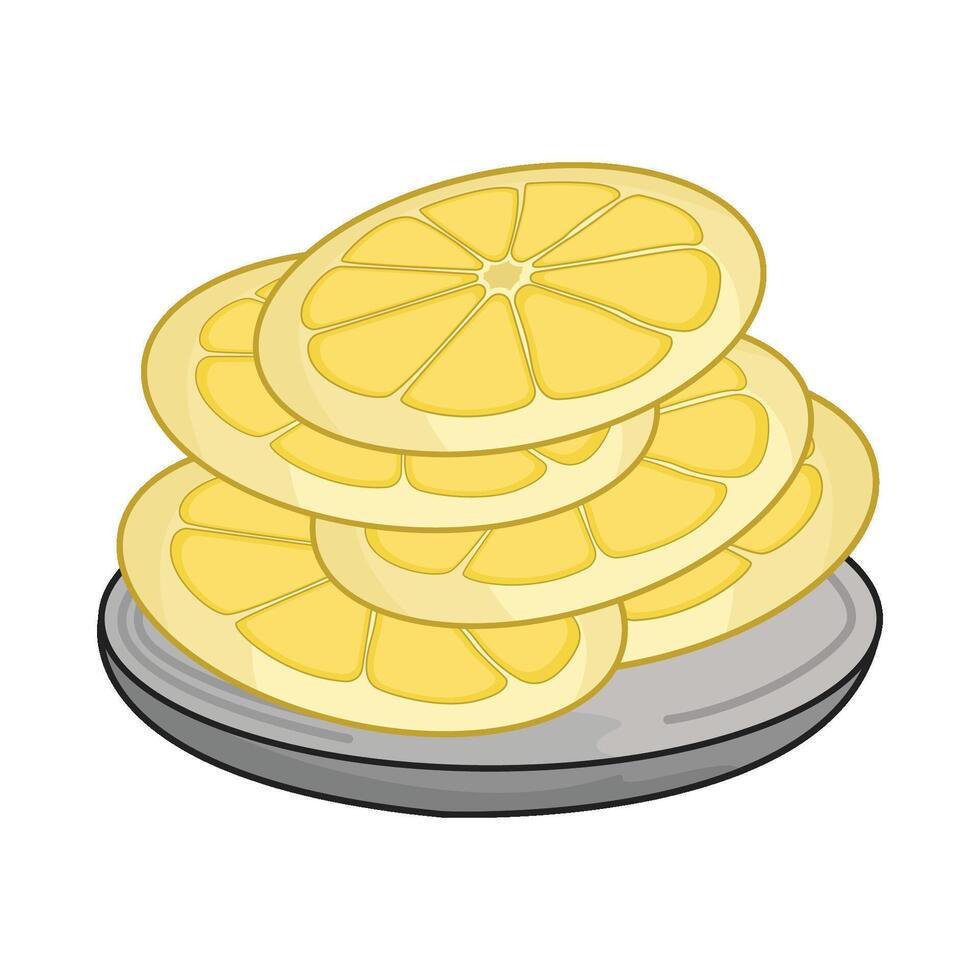 illustration of lemon slice vector