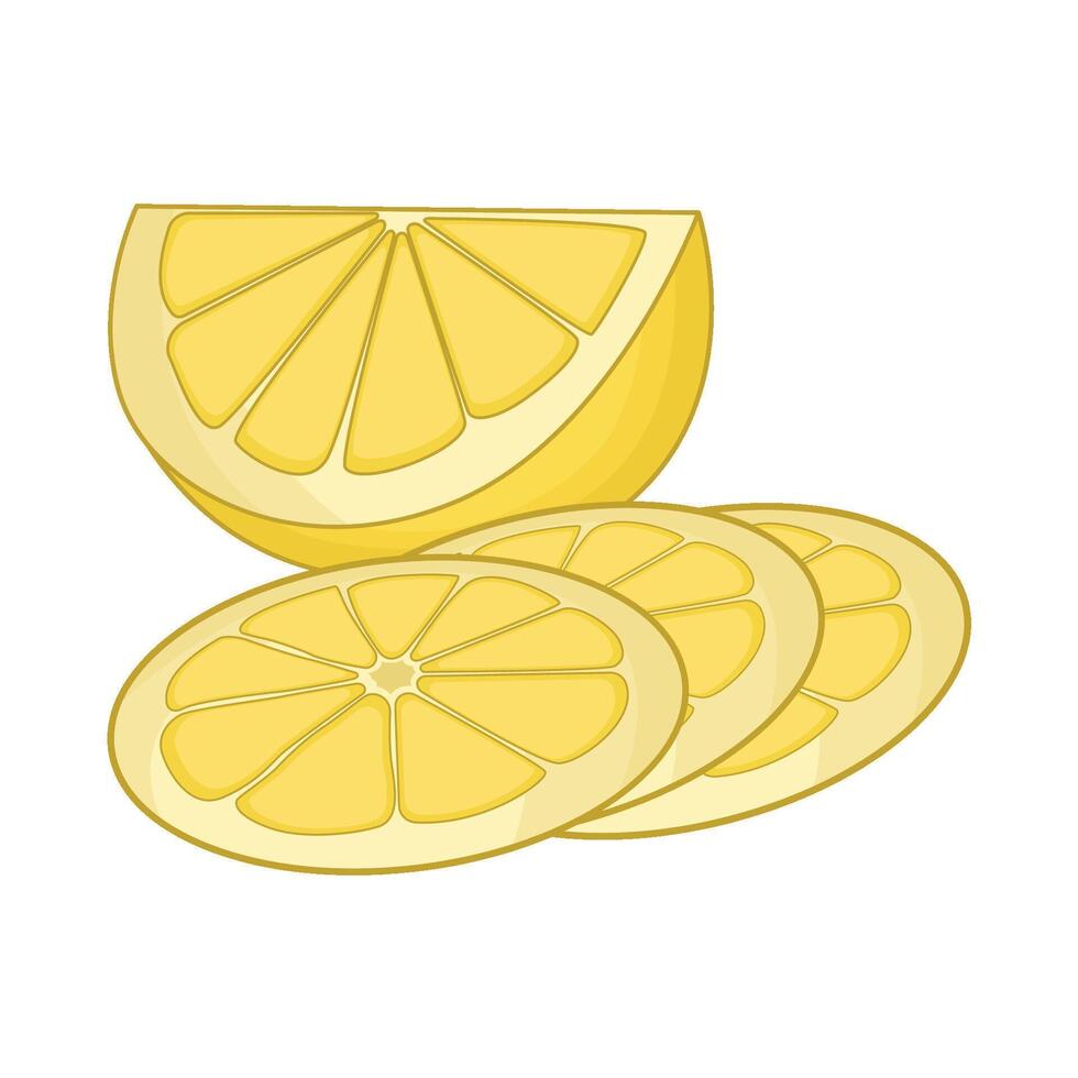 illustration of lemon slice vector
