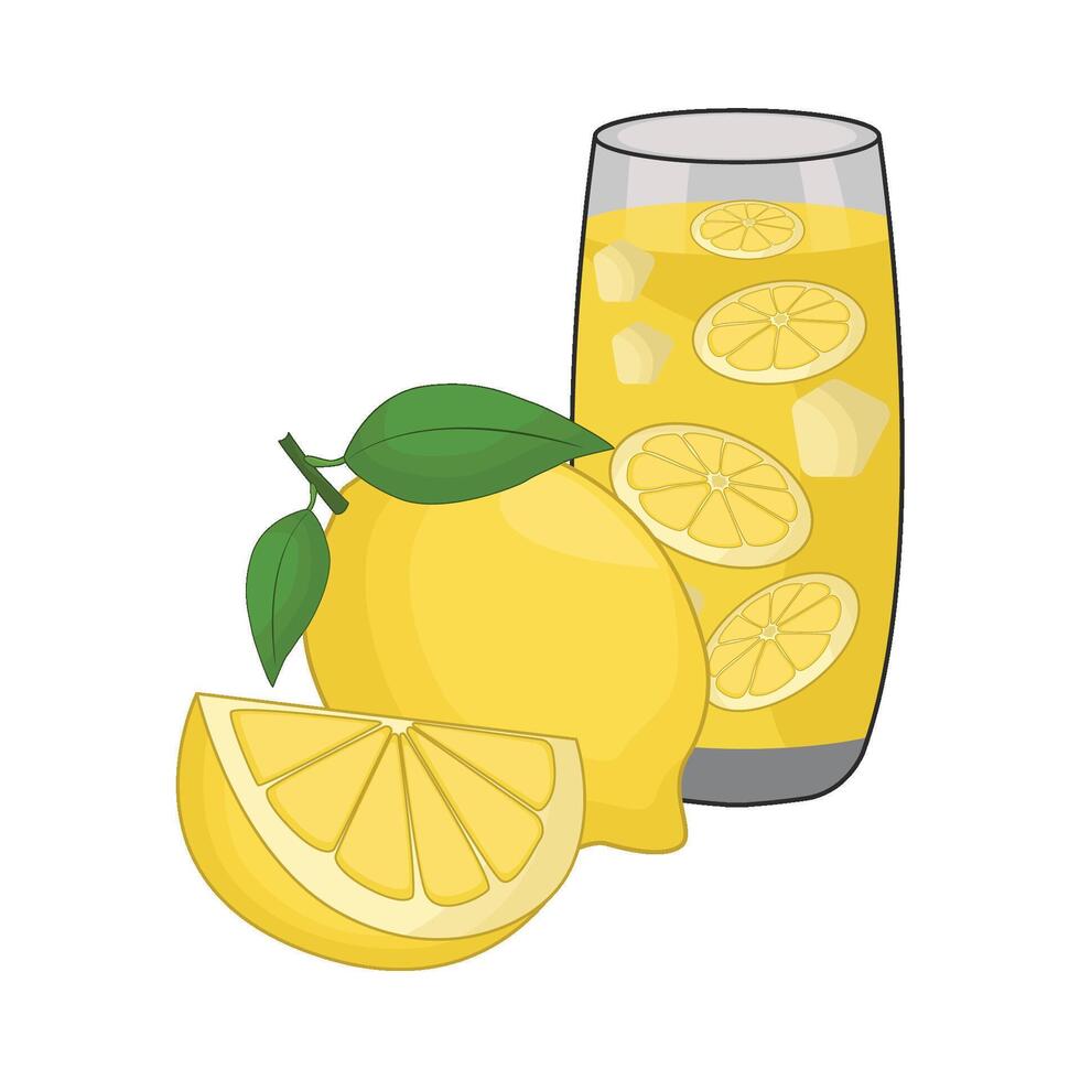 illustration of lemon juice vector
