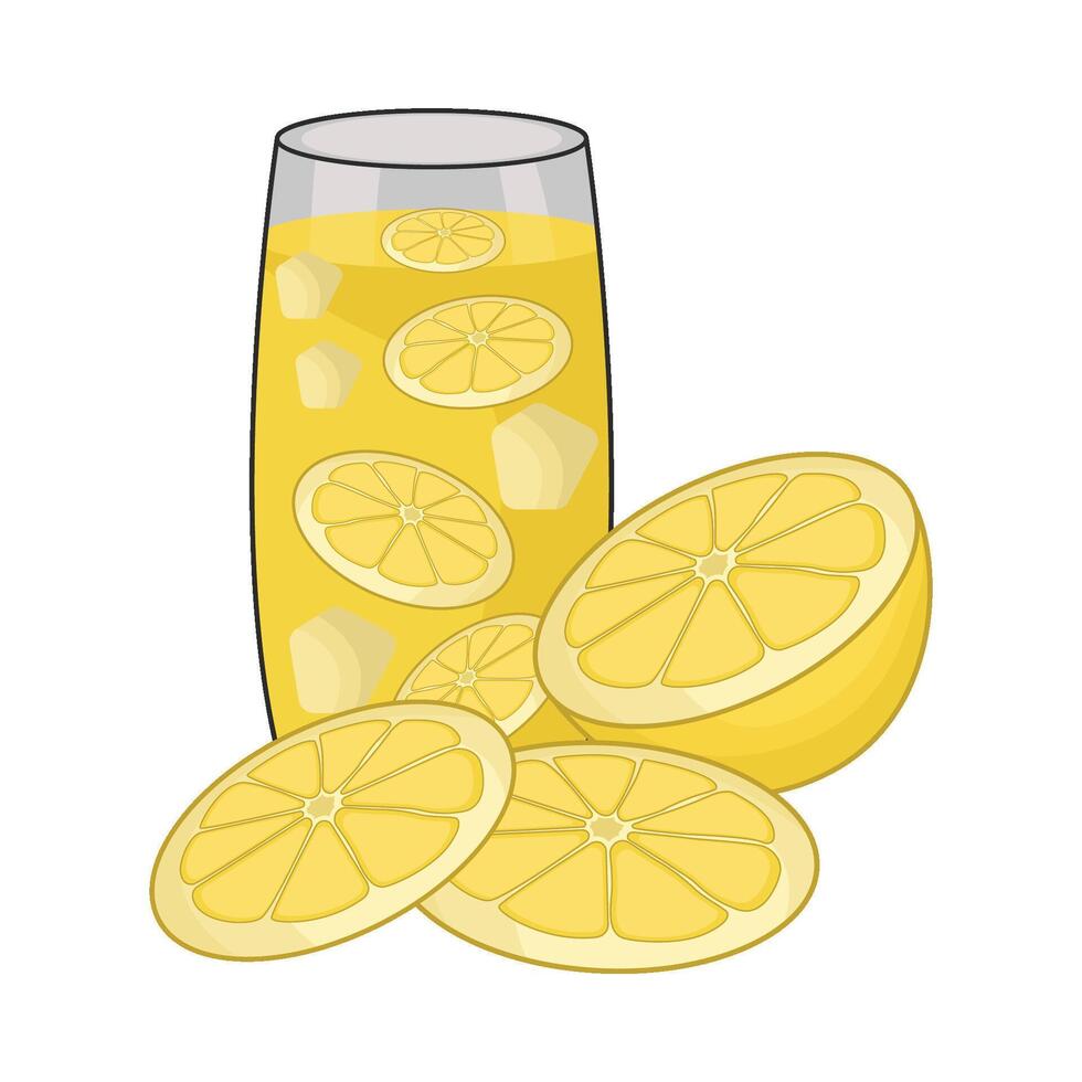 illustration of lemon juice vector