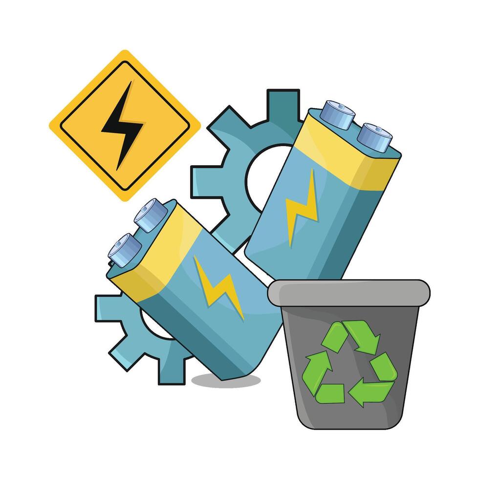 illustration of battery vector