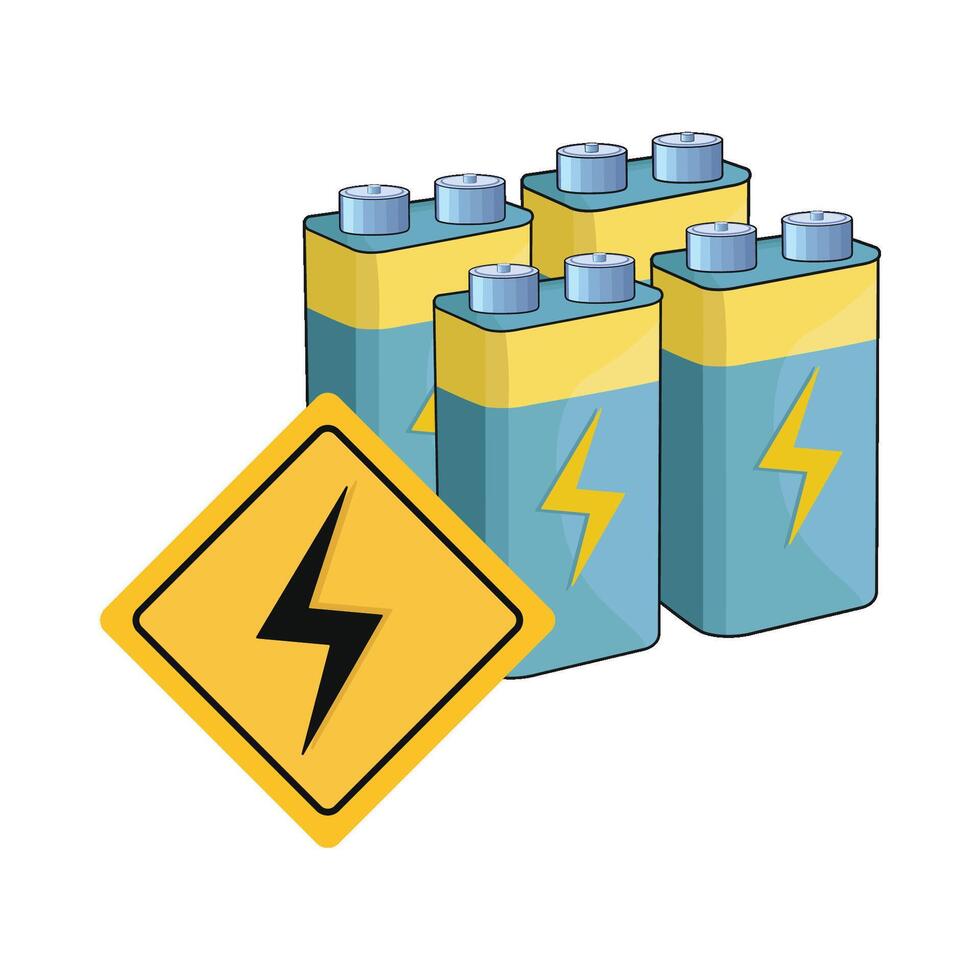 illustration of battery vector