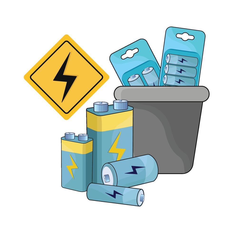 illustration of battery vector