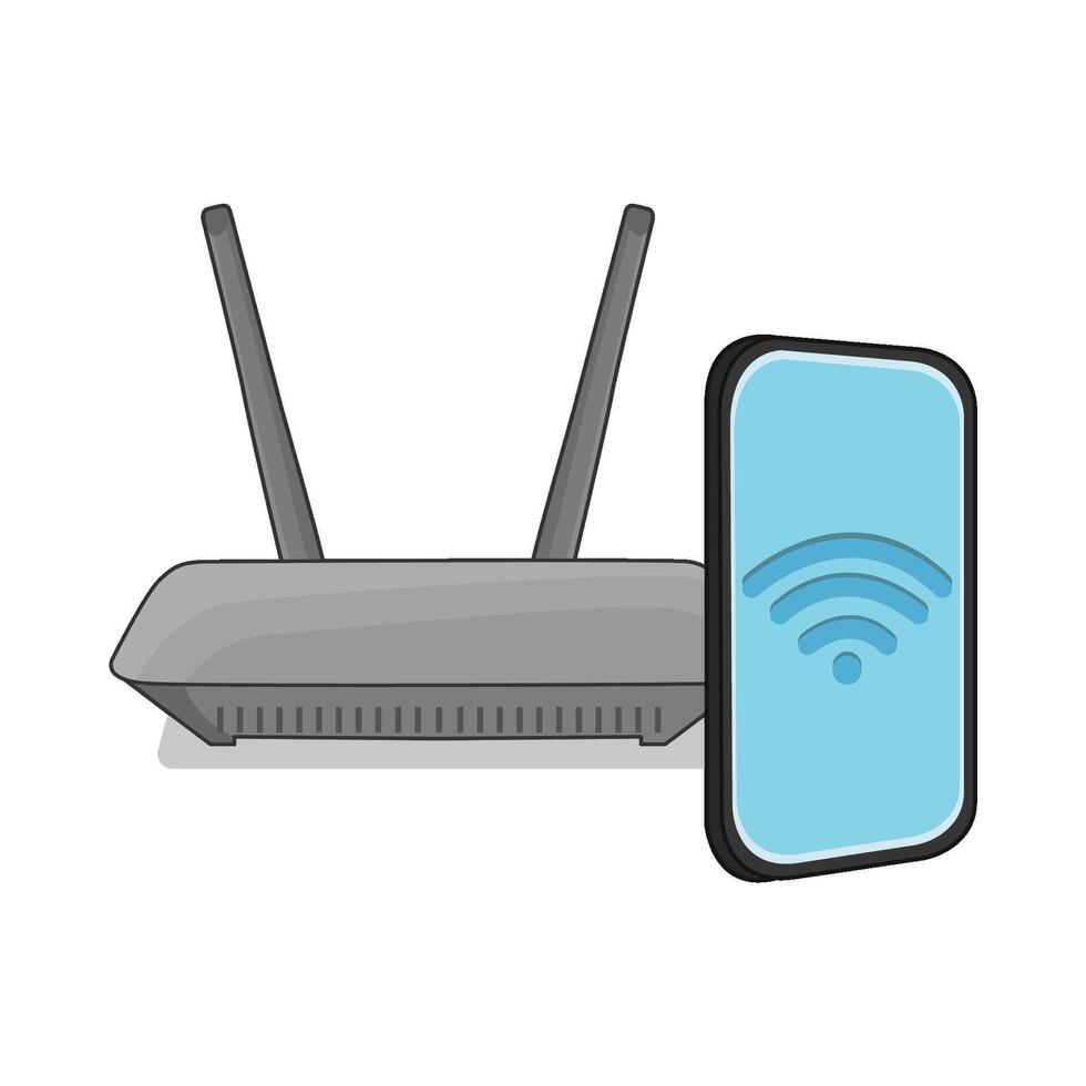 ilustración de Wifi enrutador vector