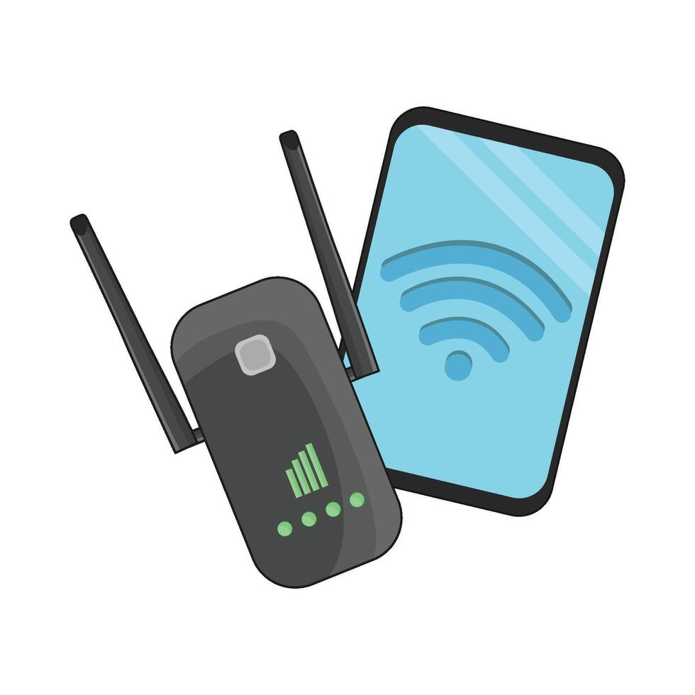 illustration of wifi repeater vector