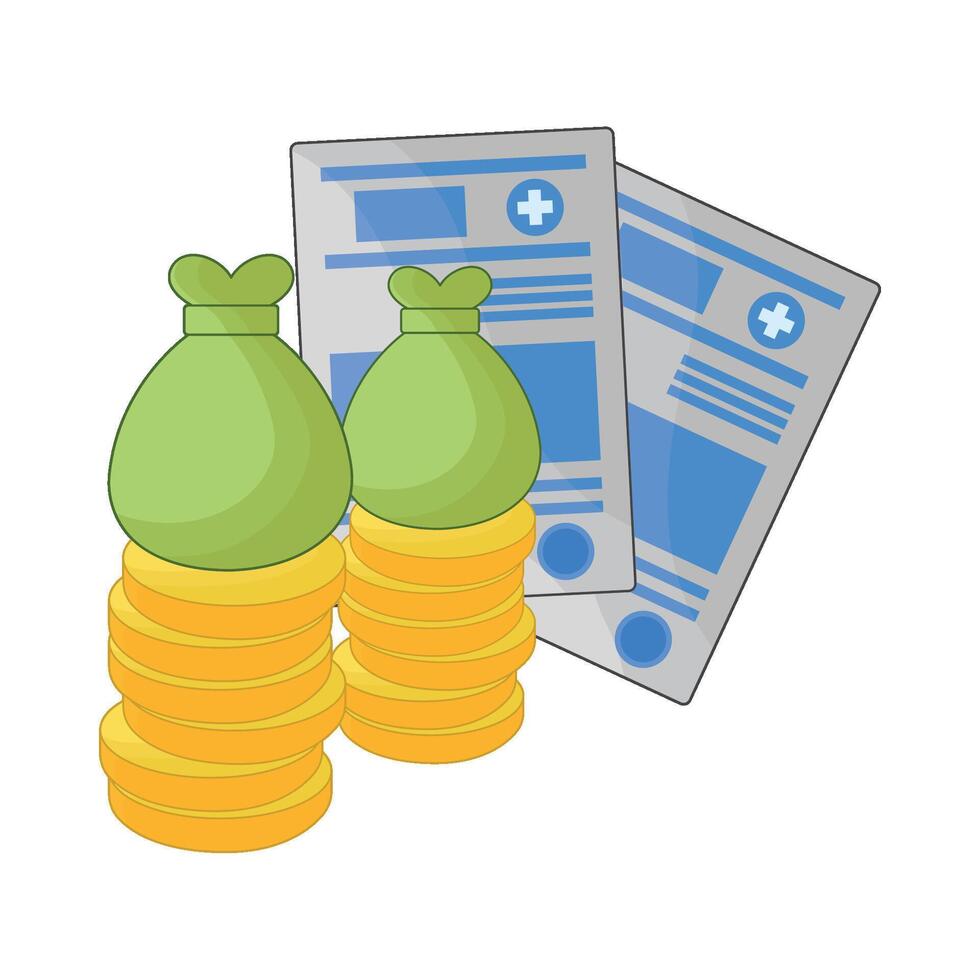 illustration of money insurance vector