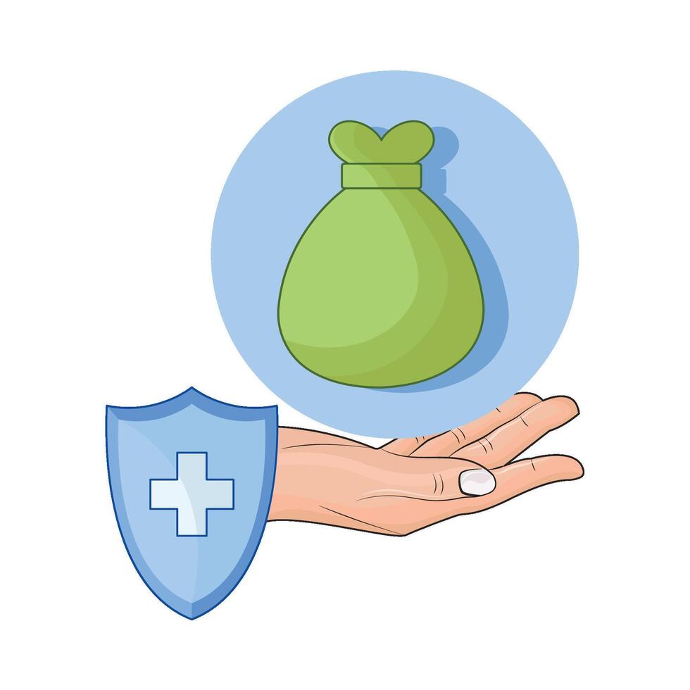 illustration of money insurance vector