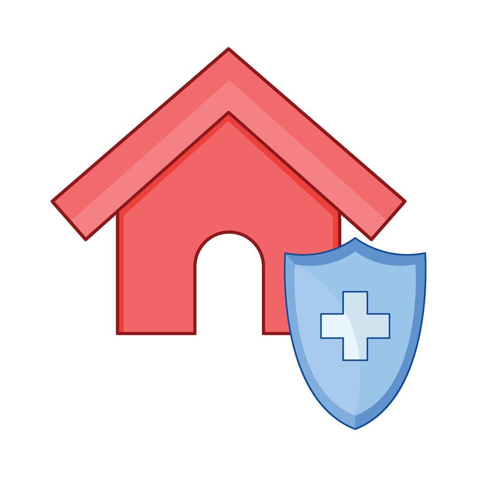 illustration of house insurance vector