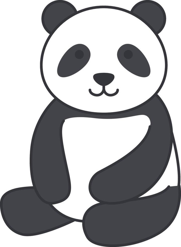 Cute panda illustration vector