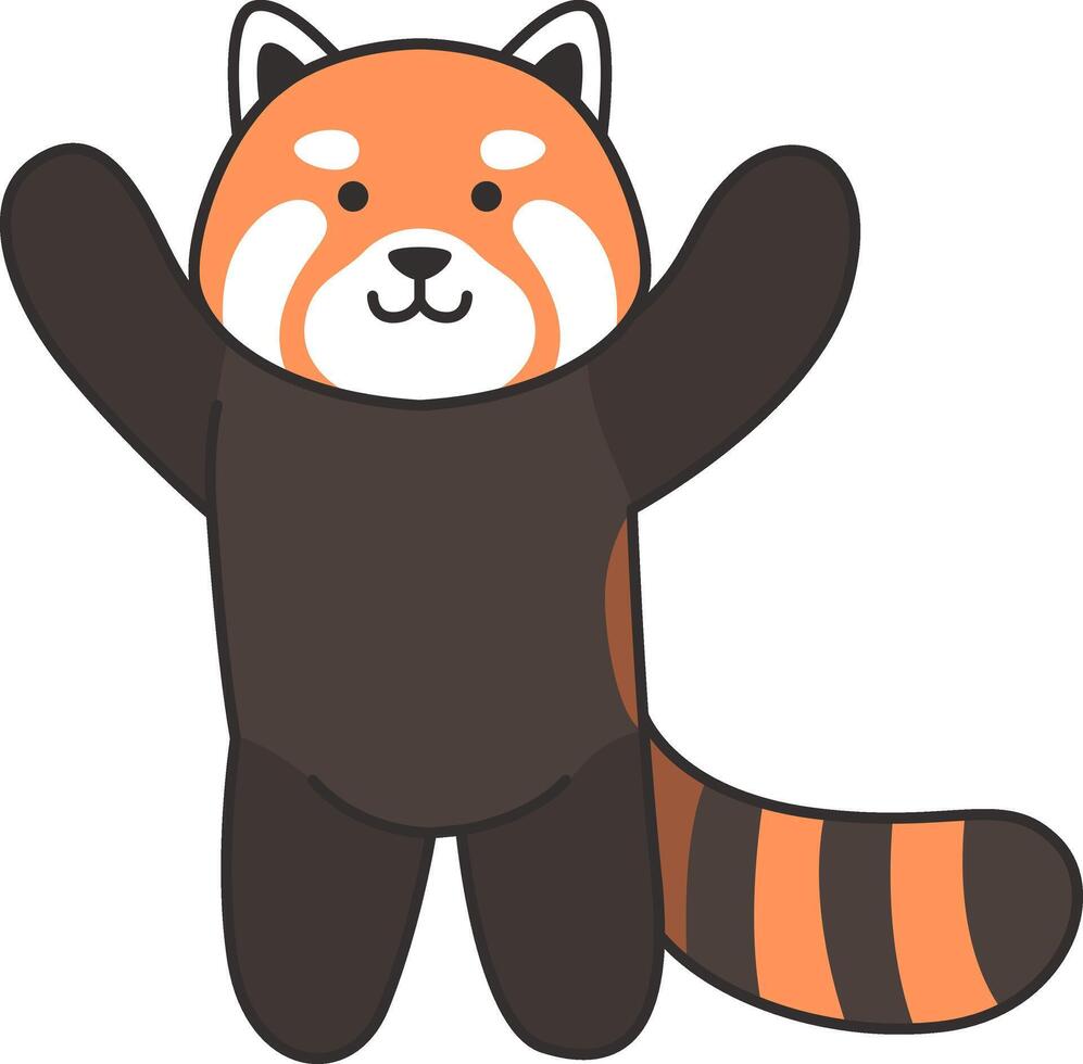 Red panda illustration vector