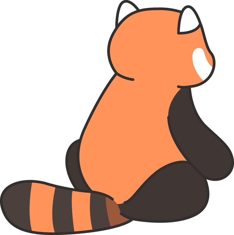 Red panda illustration vector