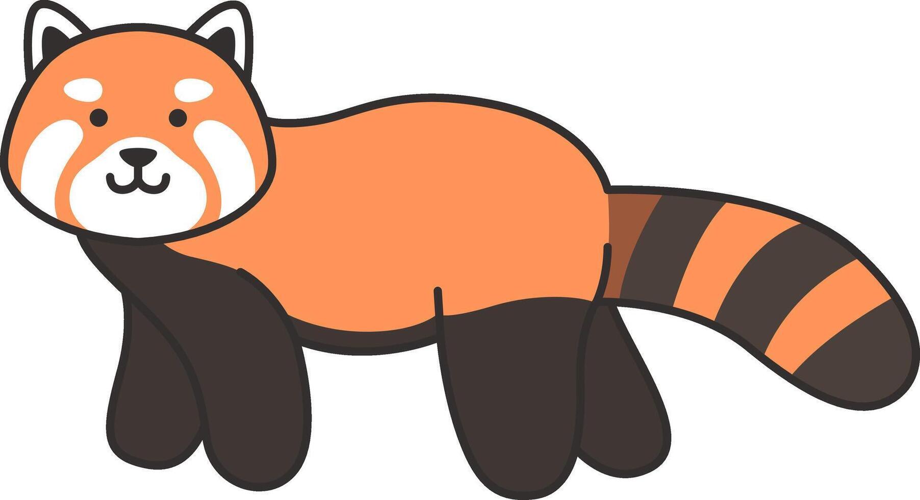 Red panda illustration vector