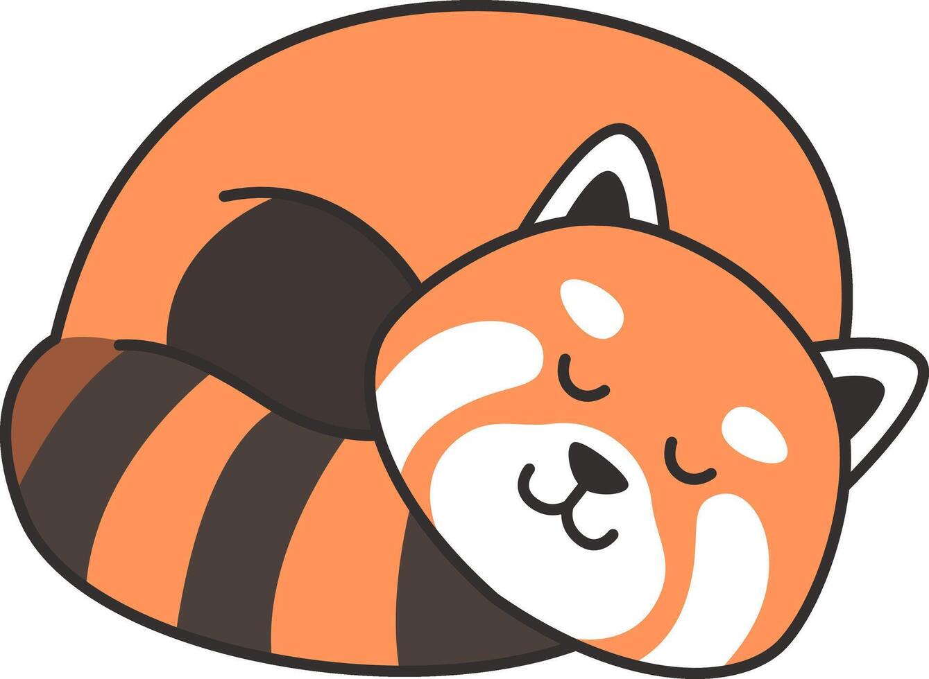 Red panda illustration vector