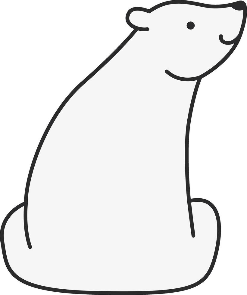 Polar bear illustration vector