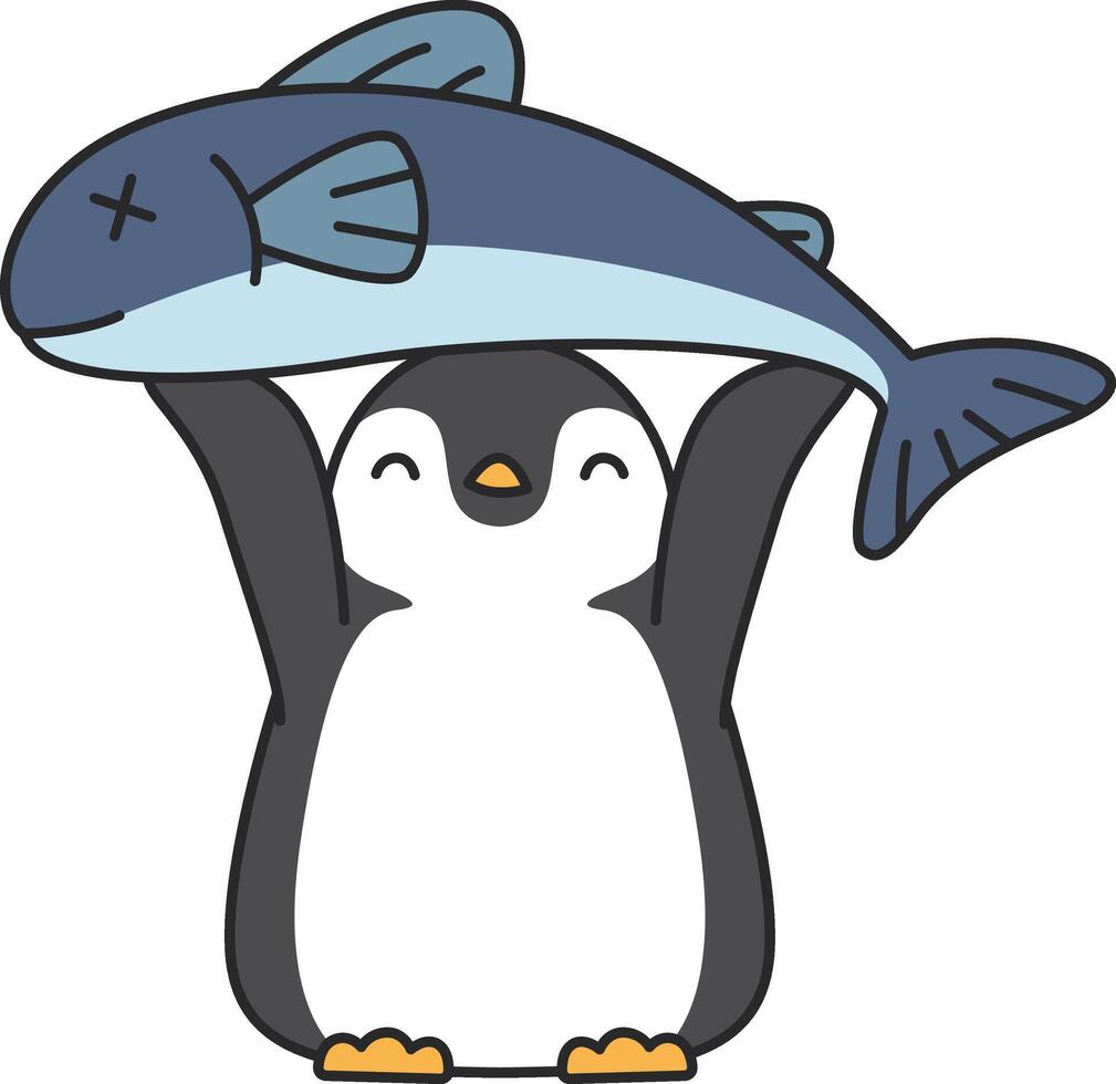 Cute penguin illustration vector