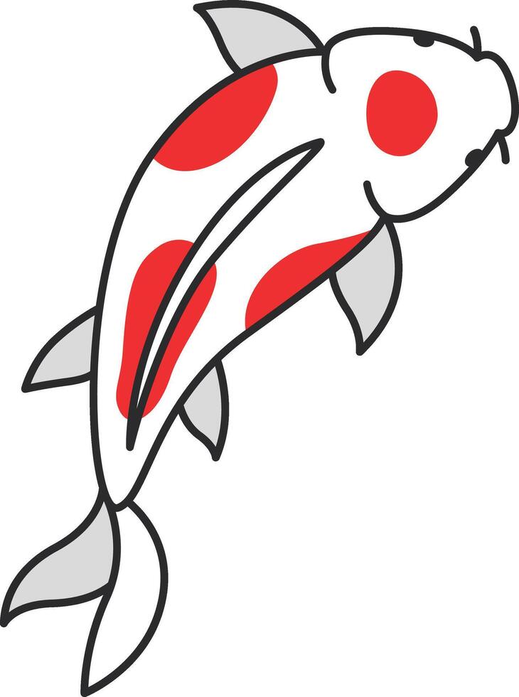Koi fish illustration vector