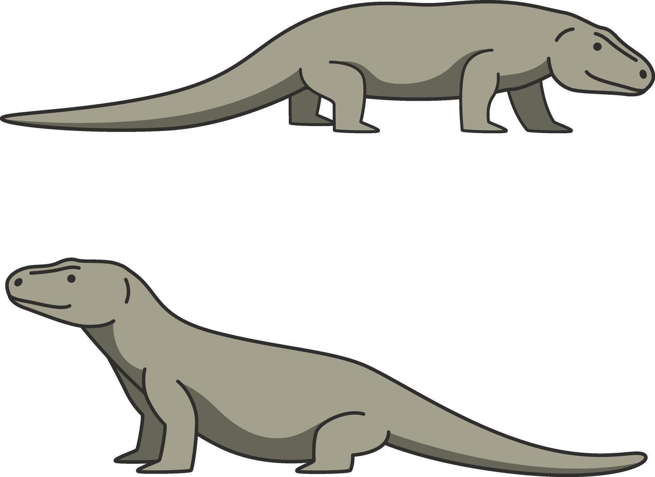 Komodo dragon illustration vector