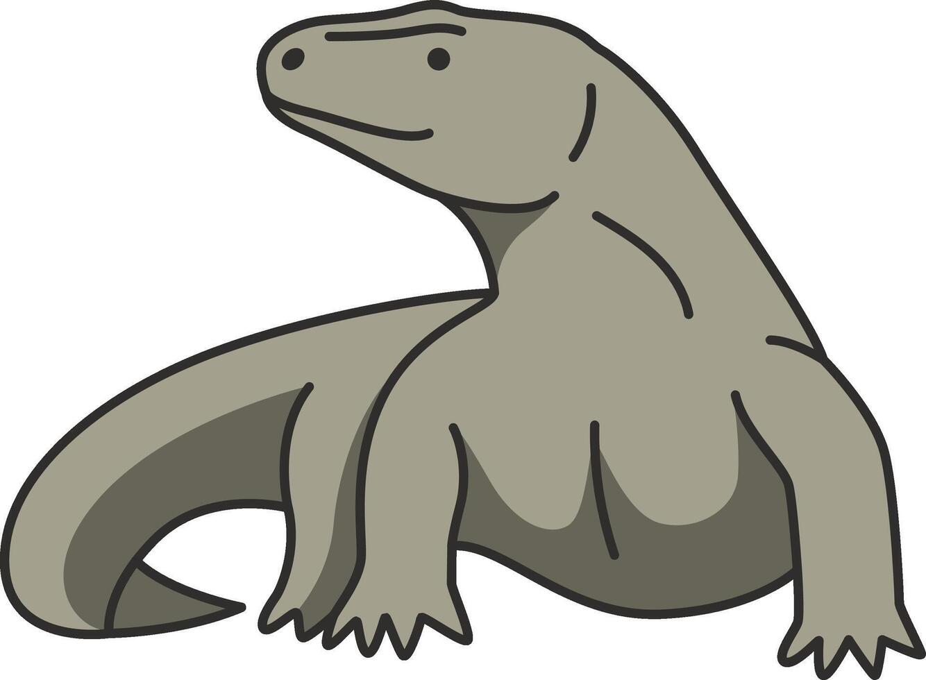 Komodo dragon illustration vector