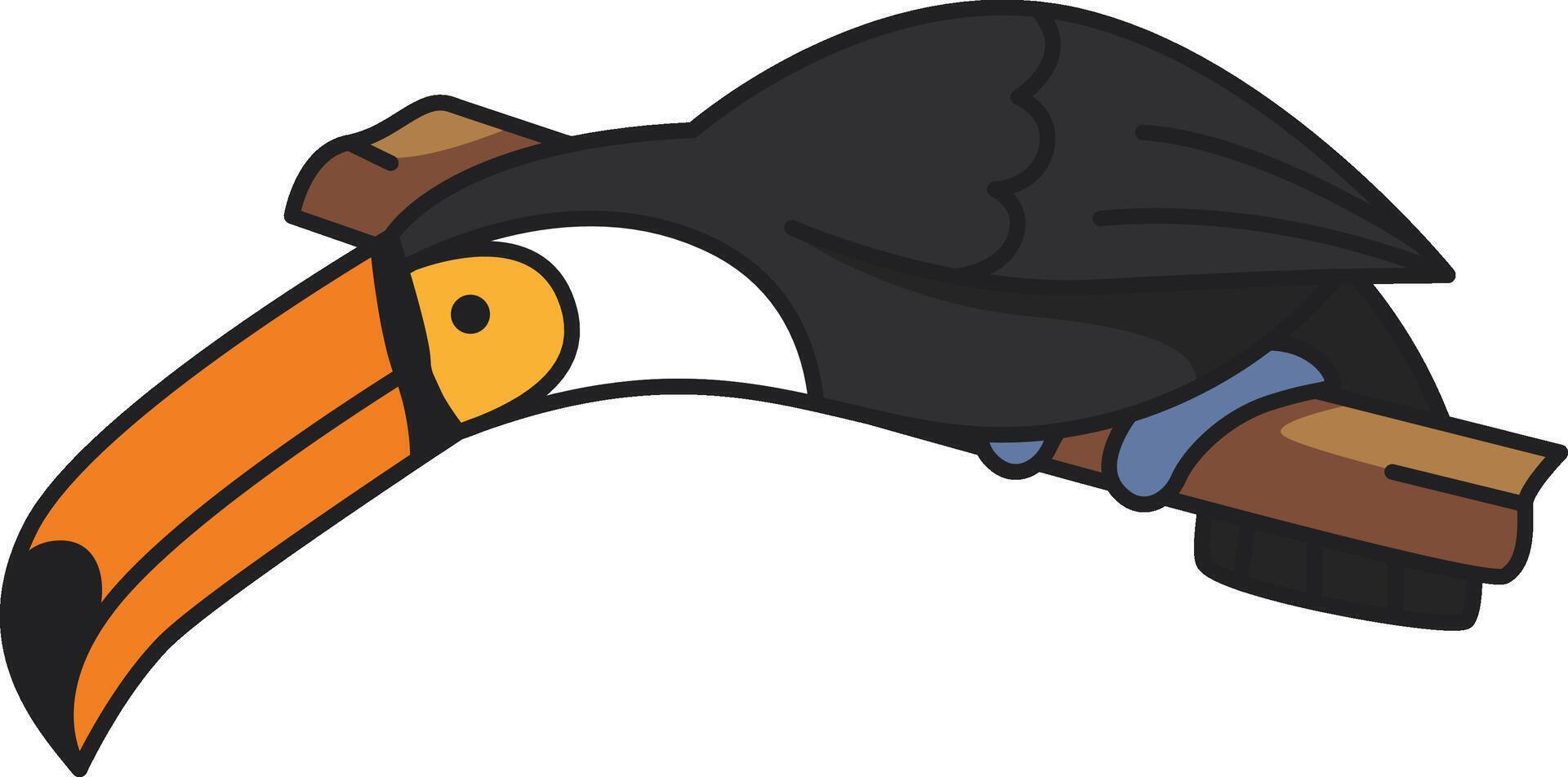 Cute toucan illustration vector