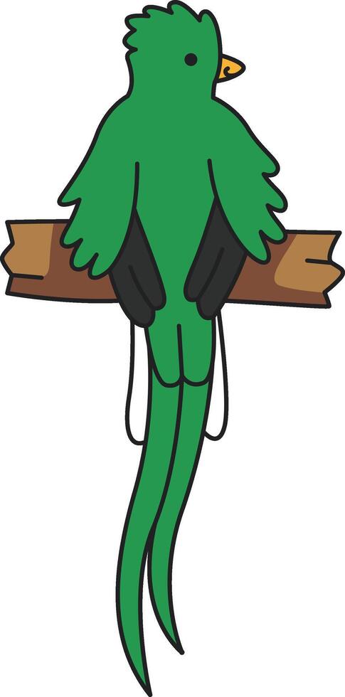 Cute quetzal illustration vector