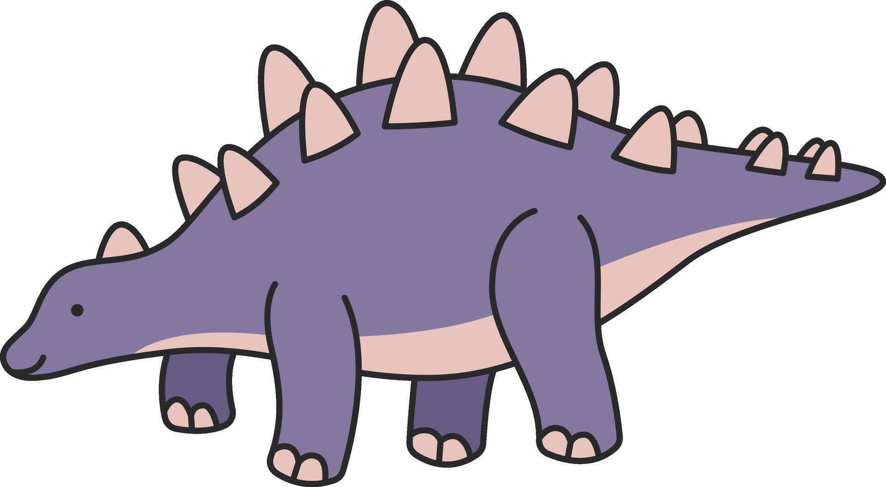 Cute Stegosaurus Illustration vector