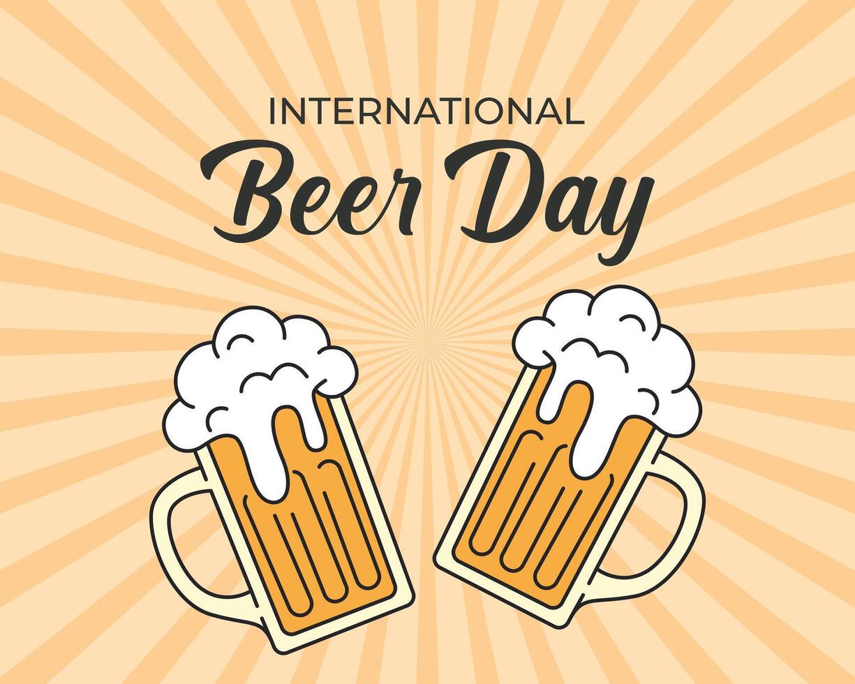 fondo de celebración del día internacional de la cerveza vector